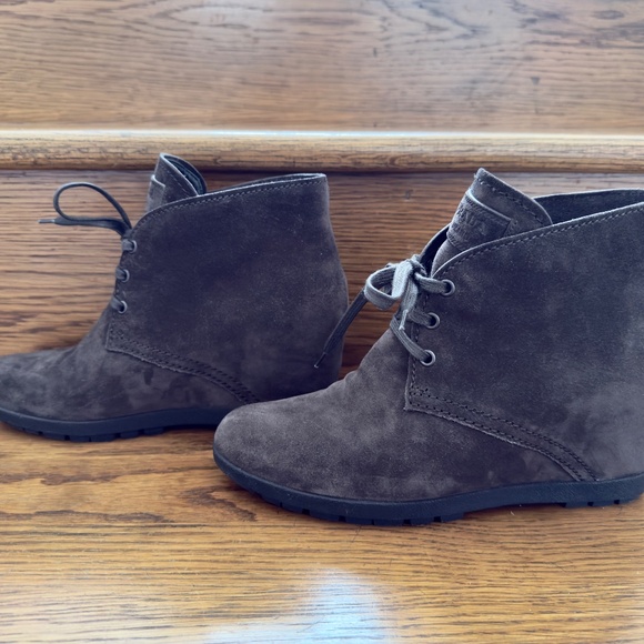 Prada Dark Brown Suede Ankle Boots - Picture 3 of 8
